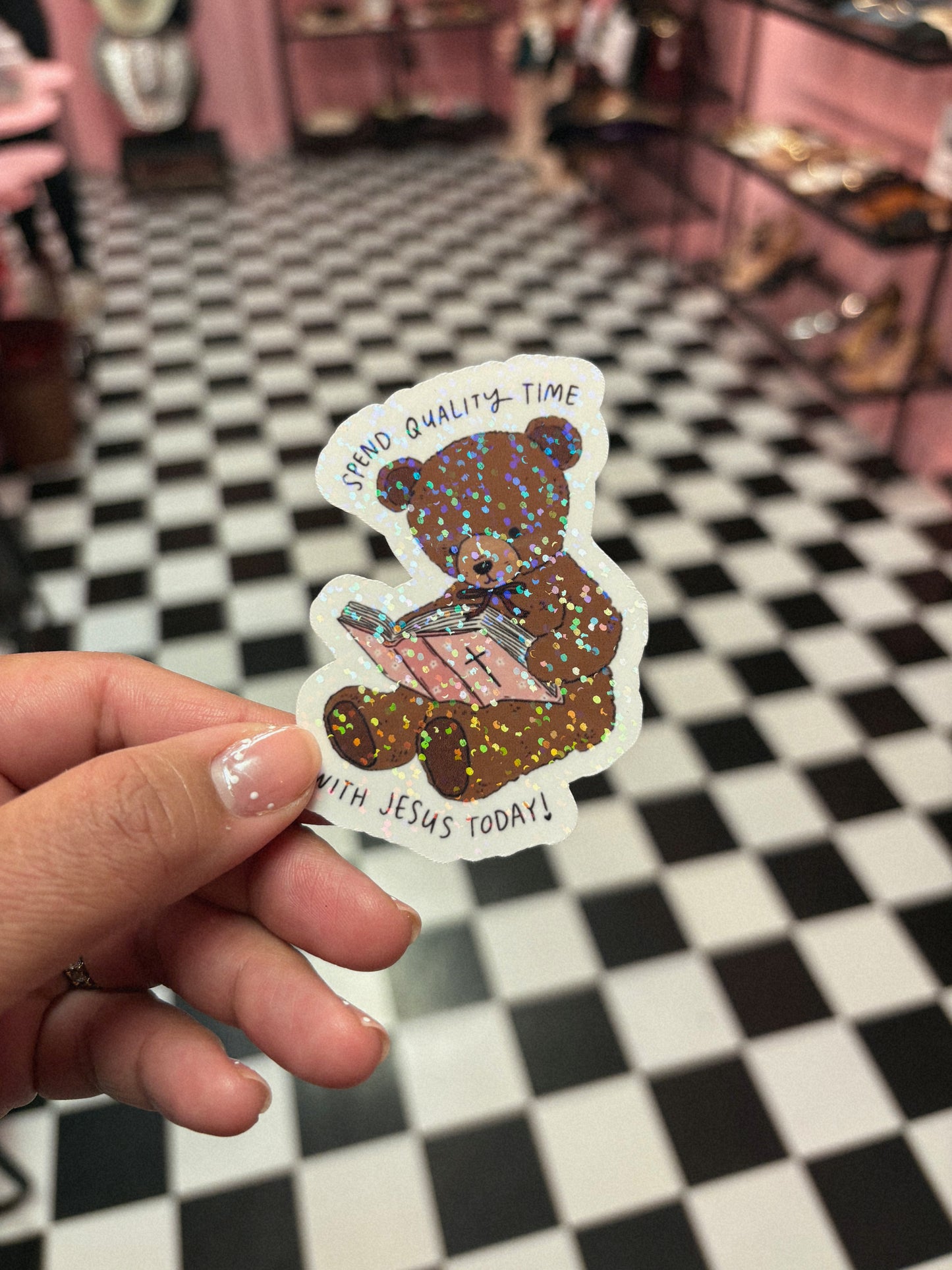 Spend Quality Time With Jesus Today Sticker